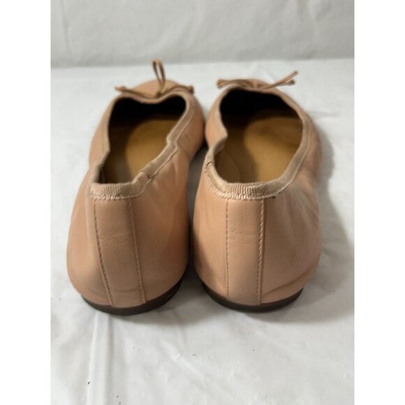 COACH “Flatiron” Nude Leather Round Toe Slip On Ballerina Flats, Women’s 9.5 B - Picture 10 of 13